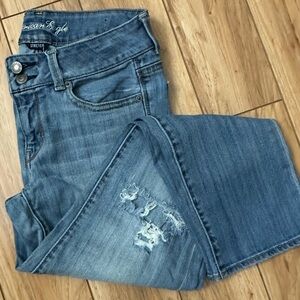 American Eagle Outfitters Distressed Blue Women's Jeans